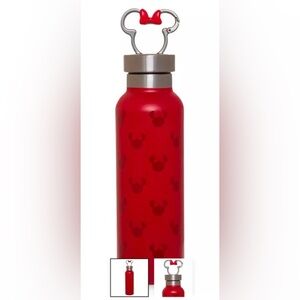 Disney Minnie Mouse water bottle - red- 19oz - stainlesss steel, with carabiner